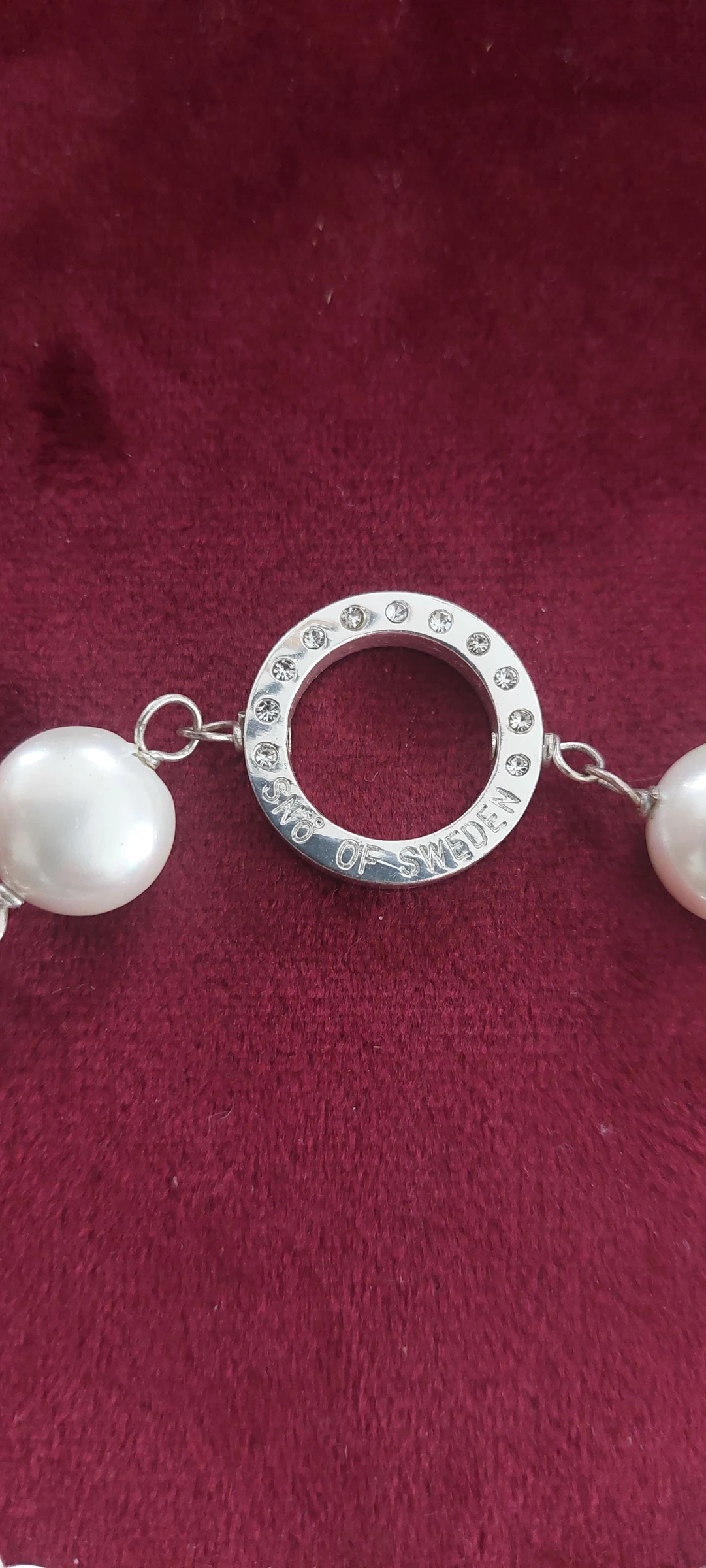 Prachtige SNÖ OF SWEDEN zilveren armband met parels – Zeer goede staat – photo 4
